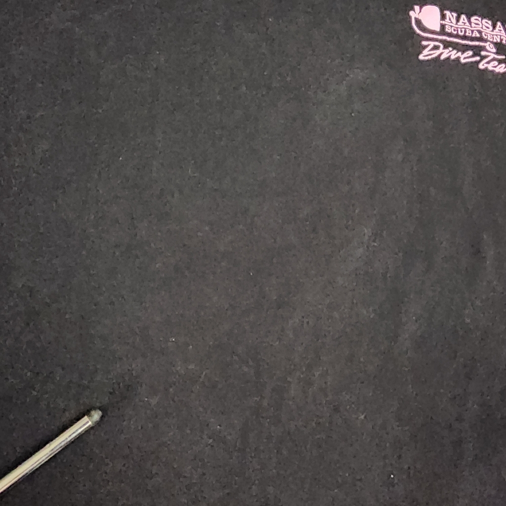 Vintage '92 Black Graphic Tee XL with Pink Diver & Mermaid Single Stitch - Picture 13 of 14